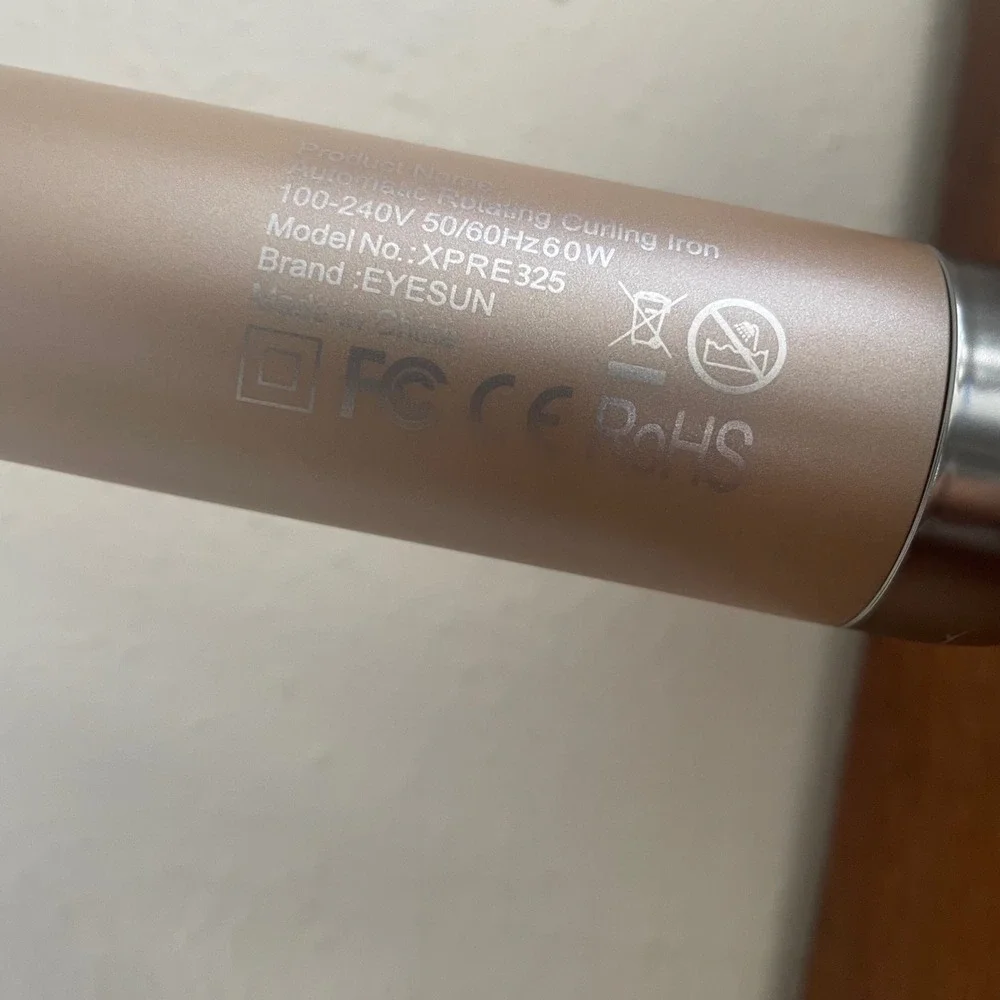 EYESUN Automatic Portable Rotating Hair Curling Iron Ceramic‎ LCD Display WORKS!